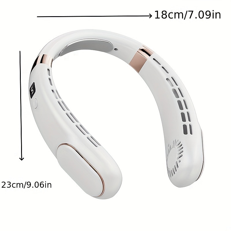 Portable Leafless Neck Fan – Quiet Mini Sports Fan with Strong Wind, USB Rechargeable for Outdoor Activities2