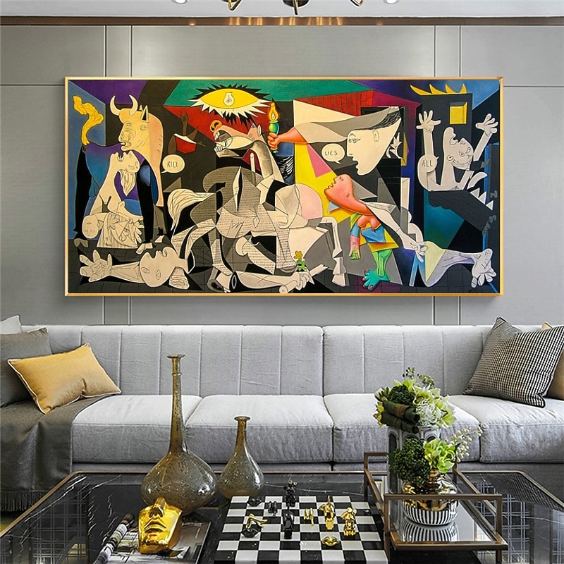 Guernica By Picasso Oil Paintings Reproductions Famous Wall Art Canvas Picasso Pictures Home Wall Decor Decor Rolled Canvas No Frame Unstretched4
