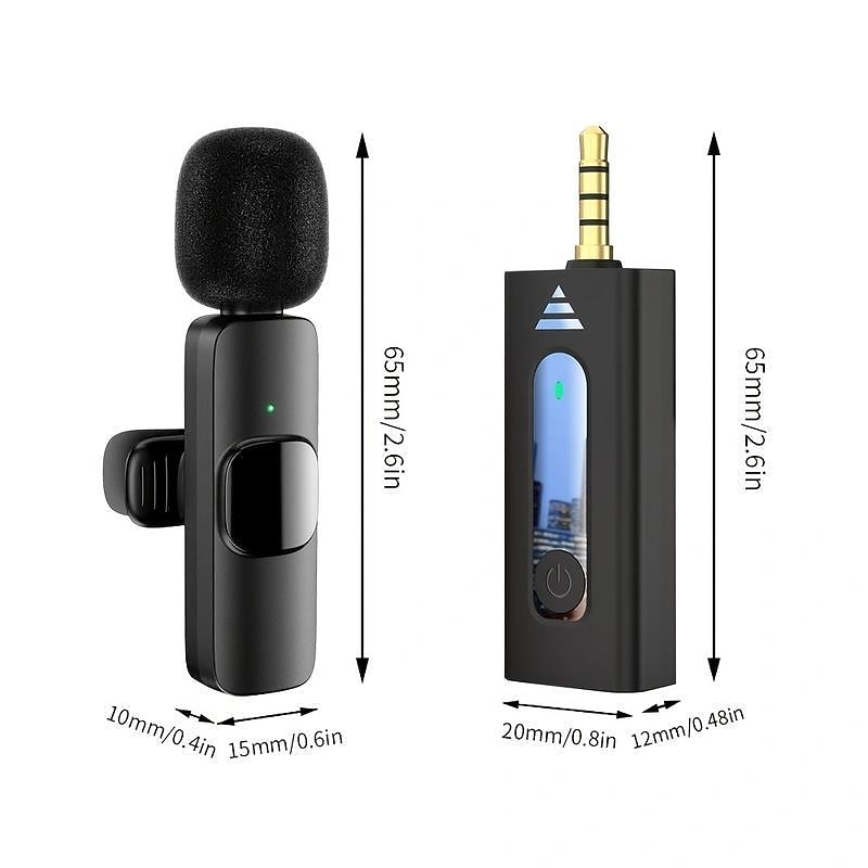 Wireless Lavalier Microphone For 3.5mm Smartphone Plug And Play Mini Mic For Live Streaming Gaming Recording Auto Noise Reduction2