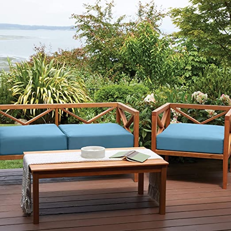 2 Pcs Patio Cushion Covers, 100% Waterproof Outdoor Sofa Wicker Sofa Seat Cover Waterproof Couch Slipcover,Oxford Wicker Chair Cover Furniture Protector2