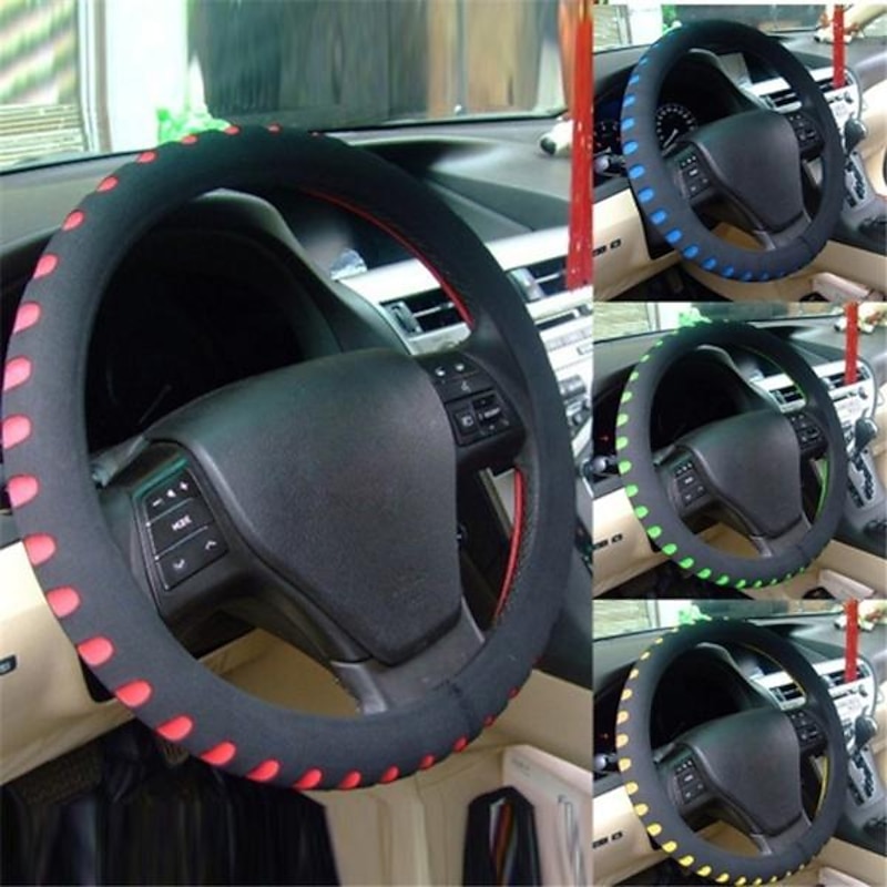 EVA Punching Universal Car Steering Wheel Cover Diameter 38cm Automotive Sup Car Styling Accessories4