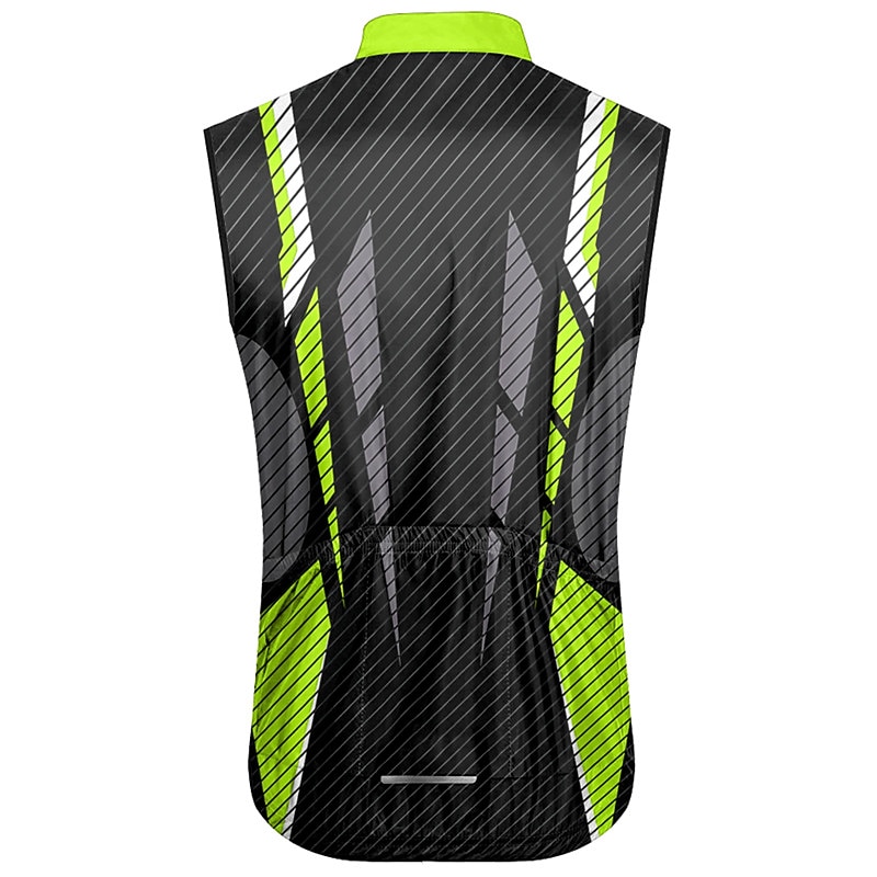 Men's Cycling Vest Cycling Jersey Geometic Sleeveless Bike Vest / Gilet Jersey Top with 3 Rear Pockets Mountain Bike MTB Road Bike Cycling Quick Dry Back Pocket Moisture Wicking Breathable Sports3