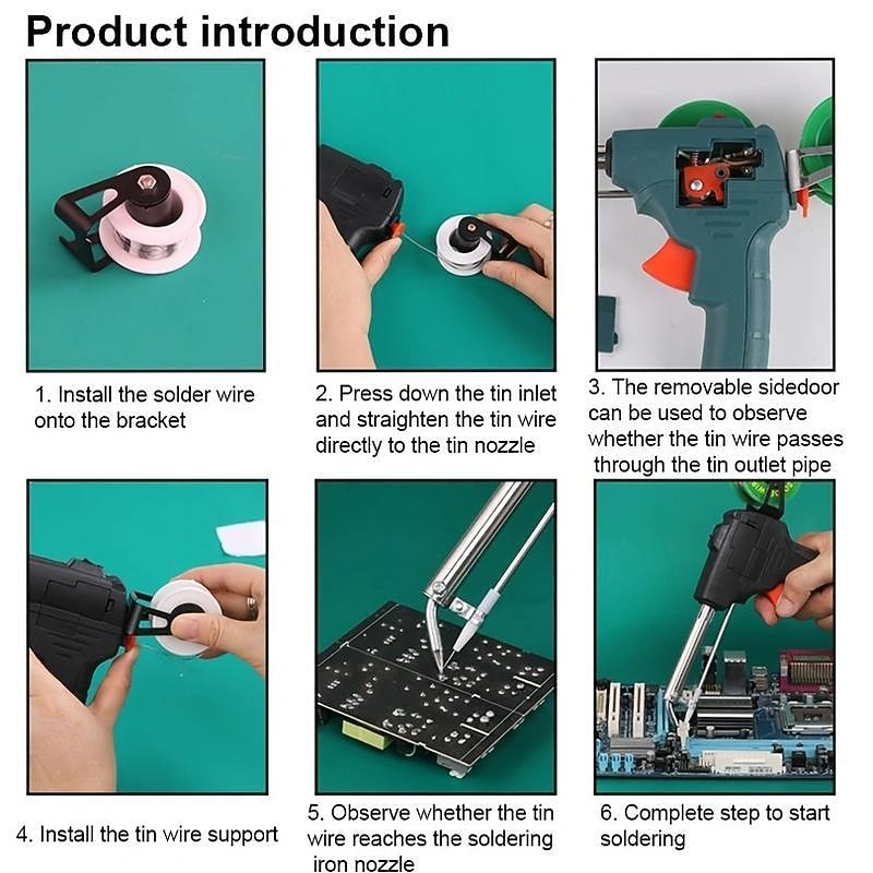 60W Automatic Soldering Gun Kit - Perfect for Electronics Projects4