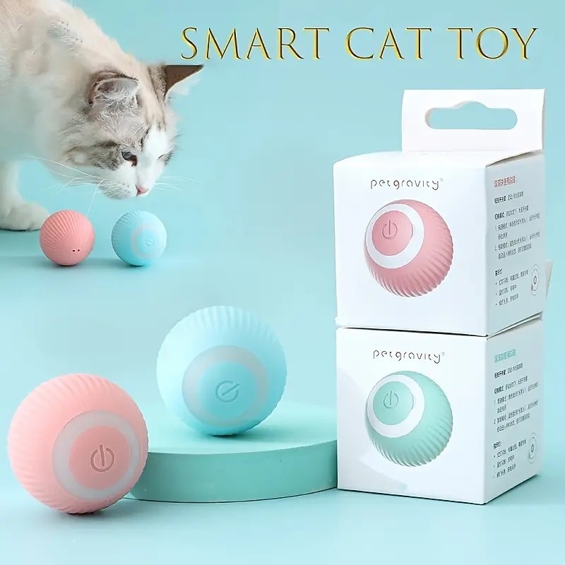 Smart Pet Toys For Dog & Cat Automatic Rolling Ball Electric Cat Toys Interactive Cat Ball Toys