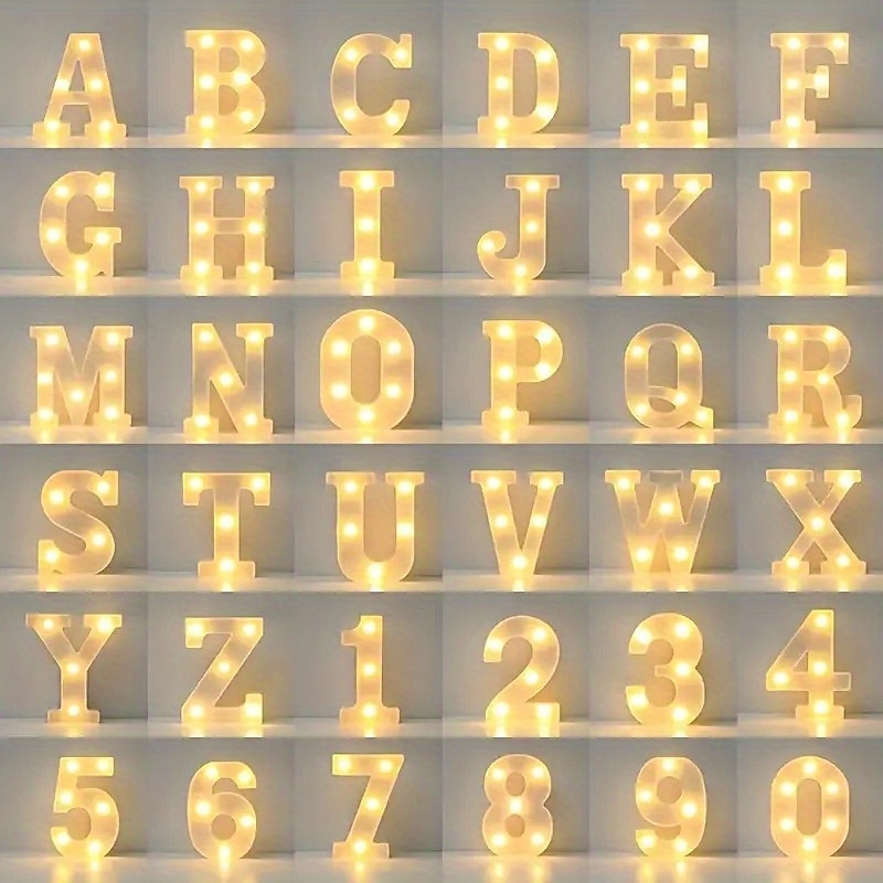 LED Letter Lights Alphabet Light Up Sign for Night Light Home Party Birthday Wedding Bar Decoration4