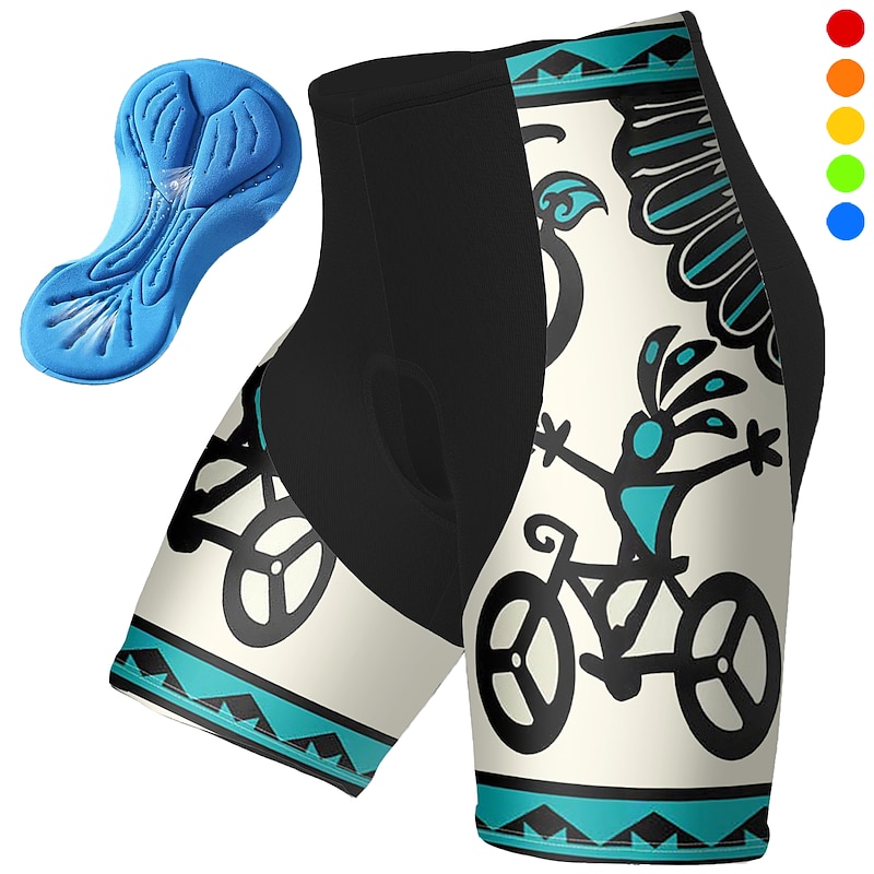 Men's Graphic Funny Cycling Shorts Bike Padded Shorts / Chamois Bottoms Mountain Bike MTB Road Bike Cycling Sports 3D Pad Quick Dry Reflective Strips Moisture Wicking Red Blue Spandex Clothing Apparel