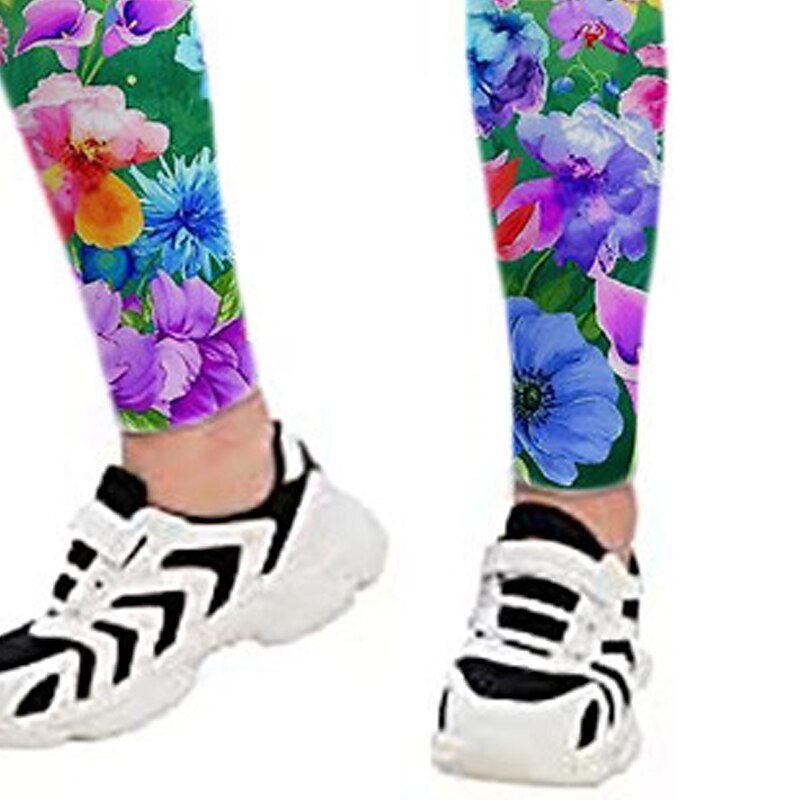 Kids Girls' Easter Leggings Floral Fashion Outdoor 7-13 Years Summer Purple4