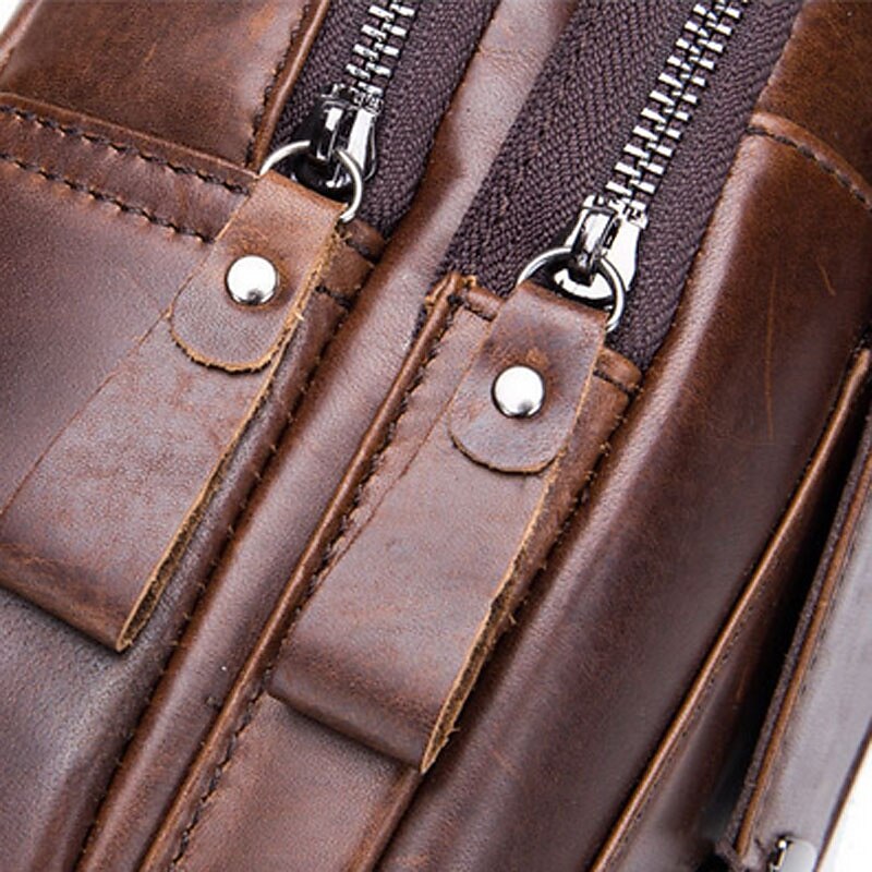 BULL CAPTAIN High Quality Men Genuine Leather Cowhide Vintage Chest Back Pack Travel fashion Cross Body Messenger Shoulder Bag 8