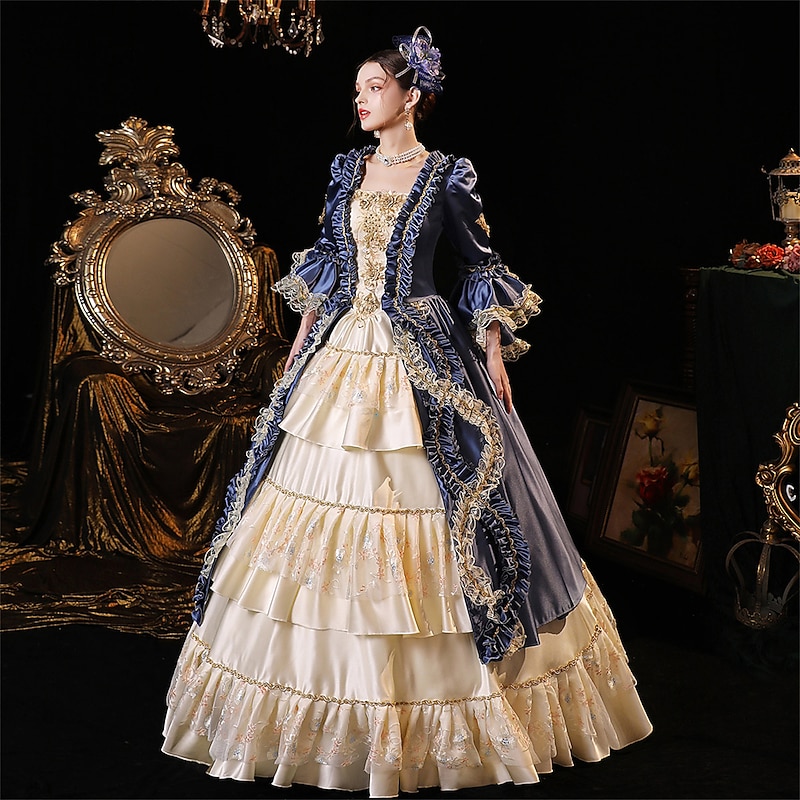 Gothic Rococo Victorian Dress Party Costume Prom Dress Princess Gentlewoman Solid Color Ball Gown Fancy Dress Women's Halloween Carnival Valentine's Day Performance Evening Party Masquerade Adults'2