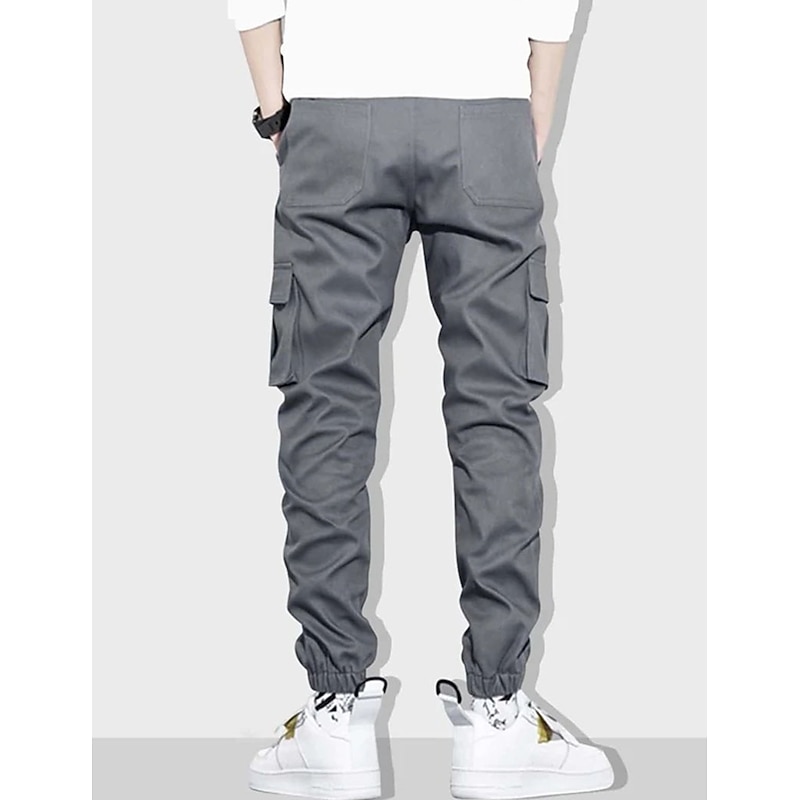 Men's Cargo Pants Cargo Trousers Flap Pocket Plain Comfort Breathable Outdoor Daily Going out Fashion Casual Black Army Green3