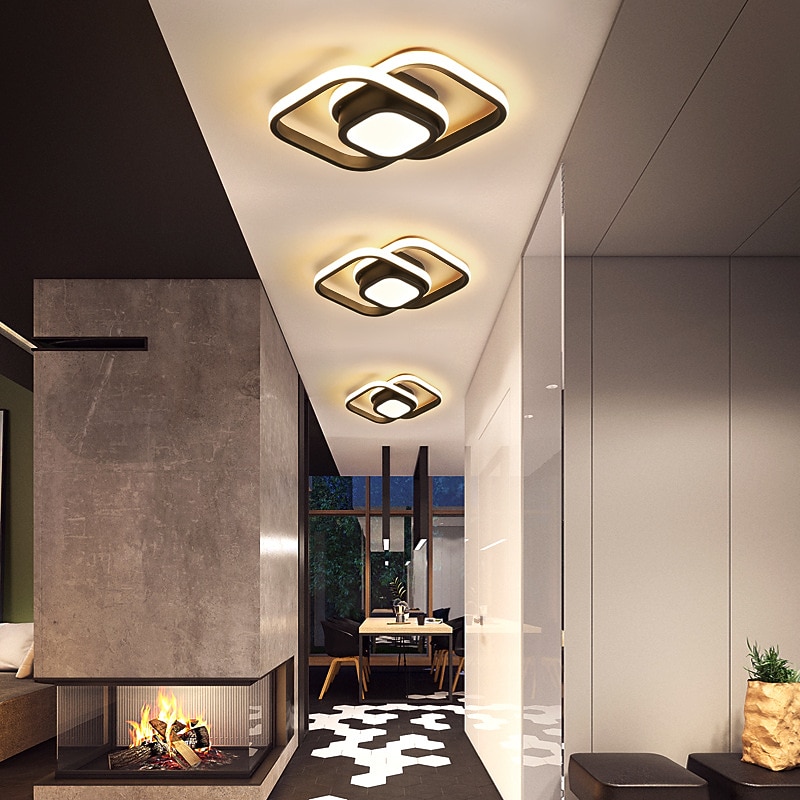 LED Ceiling Light 1-Light 32cm Geometric Shapes Flush Mount Lights Silica gel Aluminum Ceilling Light for Corridor Porch Bar Creative Loft Balcony Lamps Warm White/White 110-240V2