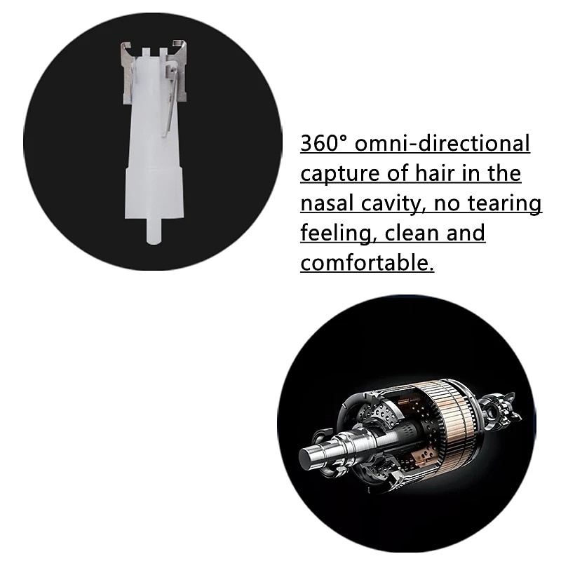 Nose Hair Trimmer Nostril Ear Hairs Electric Removal Shaver Clipper Machine Trimmer for Men Safely USB Charging Epilators2