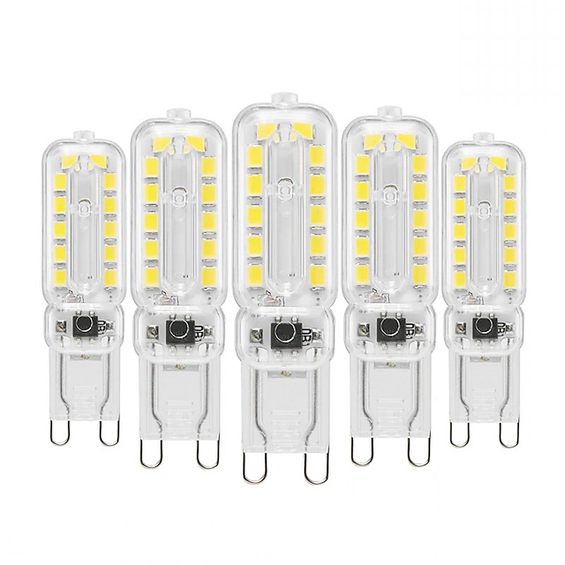 G9 LED Bi-pin Lights 6W 450-550lm 22 LED Beads SMD 2835 T Bulb Shape Dimmable Warm White Cold White 220-240V 110-130V RoHS for Chandeliers Accent Lights Under Cabinet Puck Light2