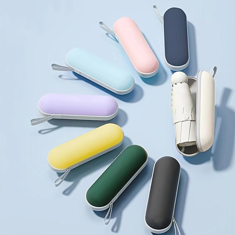 Travel Parasol Umbrella - Automatic Open Close, Lightweight & Portable, Strong Waterproof Folding Parasol with UV Protection for Sun & Rain - Men and Women