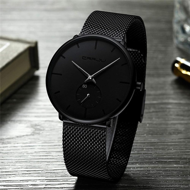 CRRJU Sports Men's Quartz Watch Ultra-thin Casual Minimalist Analog Quartz Watch Waterproof Sport Watch Men Quartz Watch Relogio Masculino3