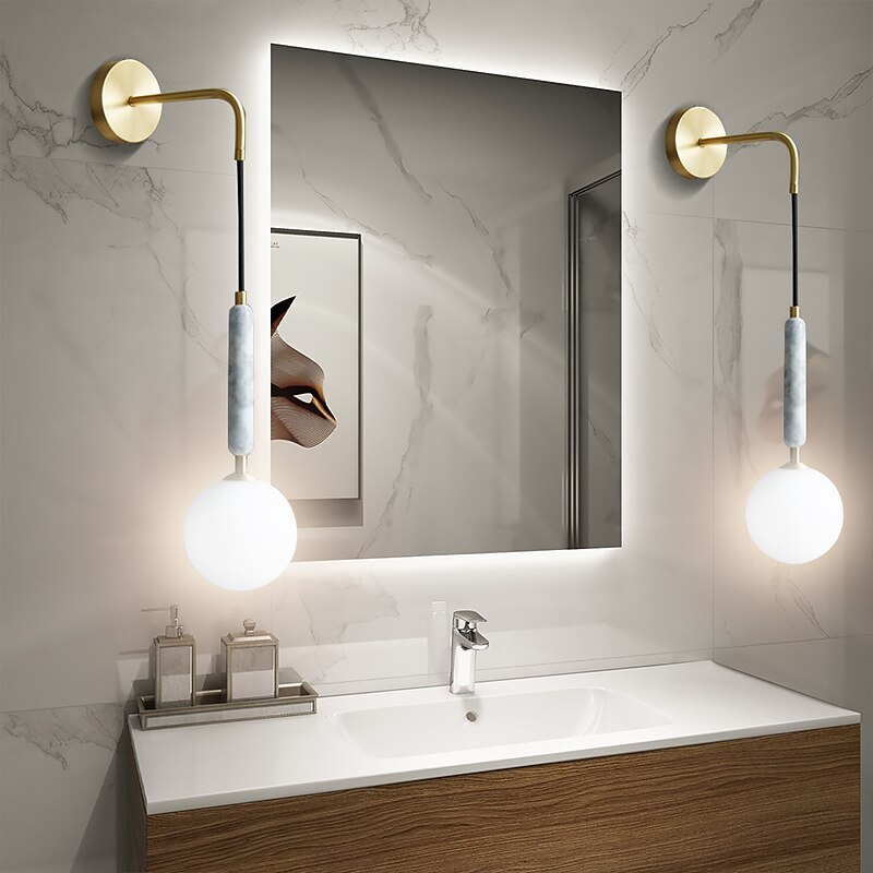Bathroom Lighting Vanity Light IP20 G9 Wall Sconce Lighting Brushed Brass Bathroom Light with Clear Glass Shade Bathroom Wall Sconce Wall Light for Mirror Kitchen4