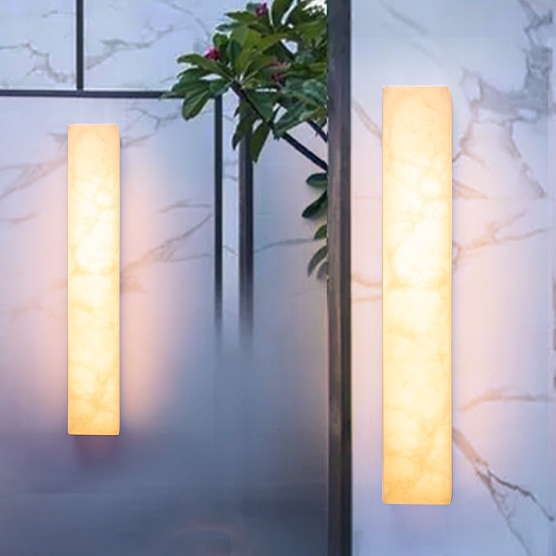 Outdoor LED Wall Lamp Waterproof 20W Marble Indoor Wall Light Modern Bedroom Warm White Light 110-240V4