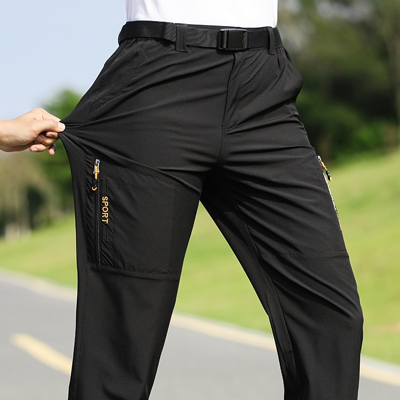 Men's Hiking Pants Trousers Summer Outdoor Regular Fit Quick Dry Soft Sweat wicking Comfortable Bottoms Dark Grey Black Elastane Camping / Hiking Hunting Fishing S M L XL XXL4