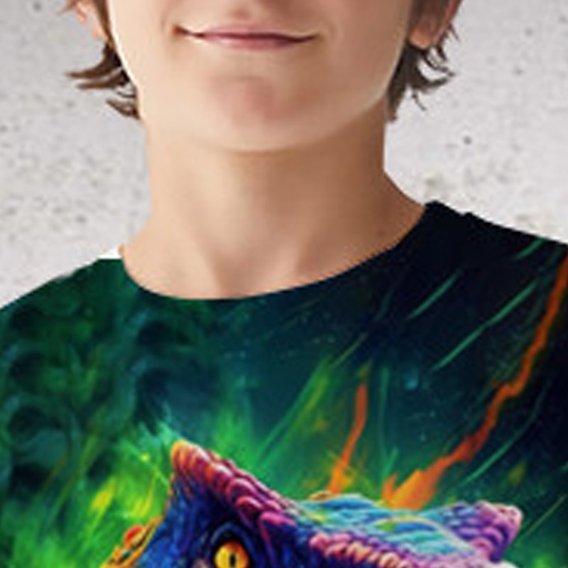 Boys 3D Graphic Dinosaur Dragon T-shirt & Shorts T-shirt Set Clothing Set Short Sleeve 3D prints Summer Spring Active Sports Fashion Polyester Kids 3-13 Years Outdoor Street Vacation Regular Fit4