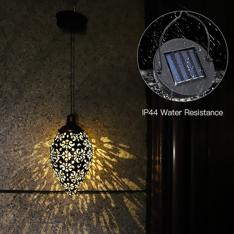 Solar Flood Lights Outdoor Hollow Wrought Iron Courtyard Garden Balcony Decorative Landscape Light Wall Hanging Light Waterproof3