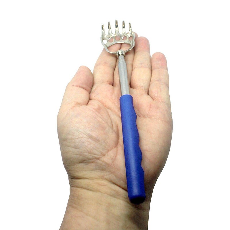 1PC Telescoping Back Scratcher - Extendable Telescope Back Scratchers - Bear Claw Metal Telescopic Backscratcher Eliminating Back Itching4