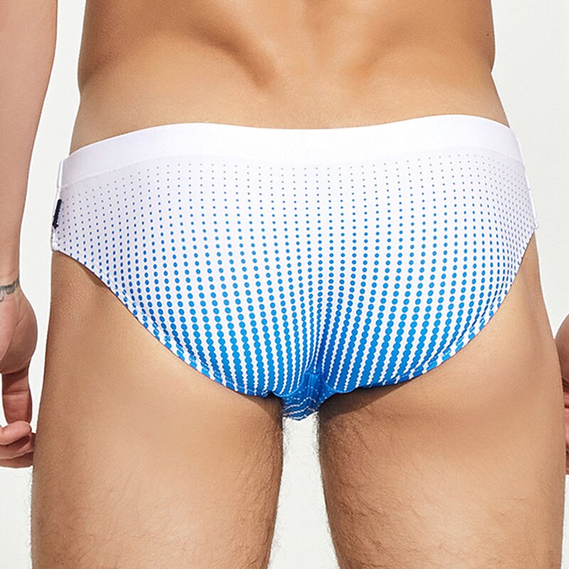 Men's Swimwear Swim Shorts Swim Briefs Gradient Comfort Breathable Outdoor Daily Going out Fashion Casual White Green2