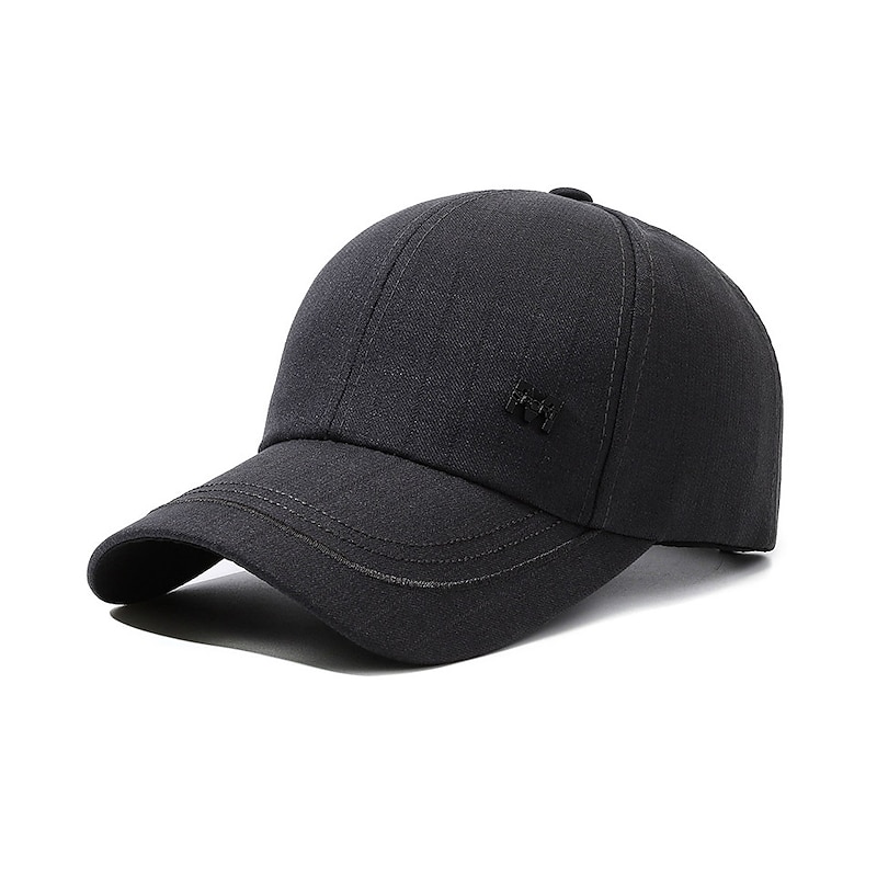 Men's Baseball Cap Sun Hat Trucker Hat Black Dark Navy Polyester Adjustable Streetwear Stylish Casual Daily Outdoor clothing Holiday Plain Sunscreen Breathable4