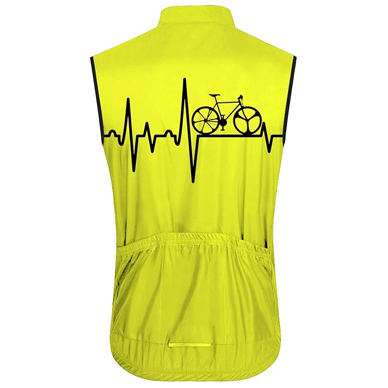 Men's Cycling Vest Cycling Jersey Graphic Sleeveless Bike Vest / Gilet Jersey Top with 3 Rear Pockets Mountain Bike MTB Road Bike Cycling Quick Dry Back Pocket Moisture Wicking Breathable Sports3