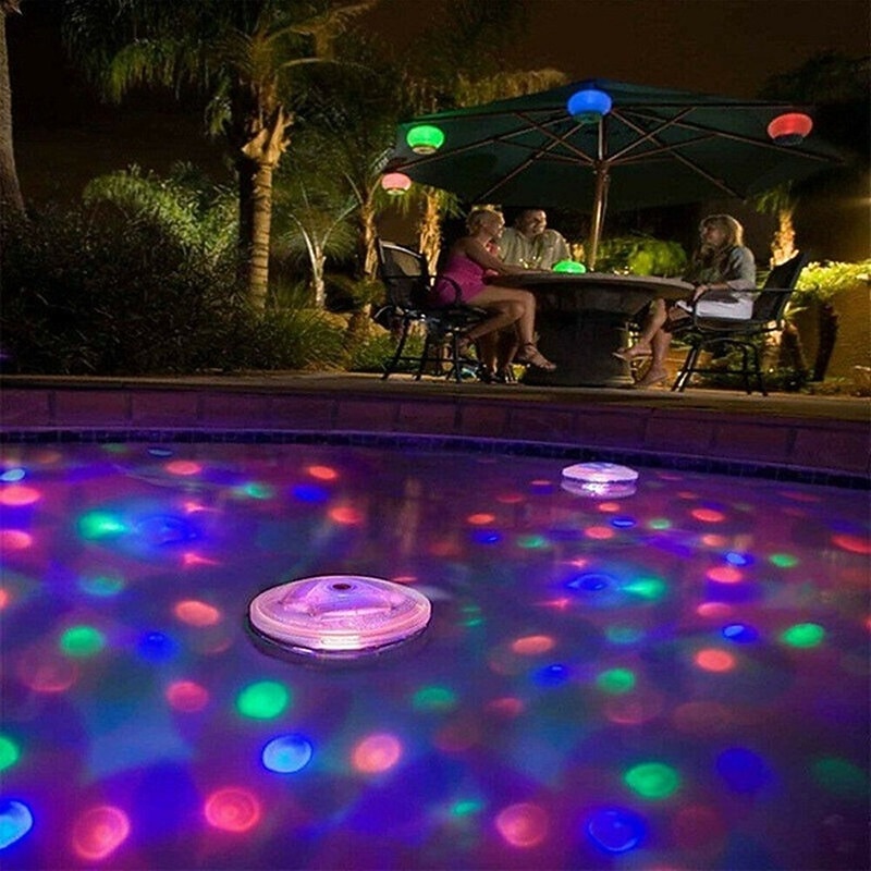 Floating Underwater Light RGB Submersible LED Disco Light Glow Show Swimming Pool Hot Tub Spa Atmosphere Decor Lamp Bath Light