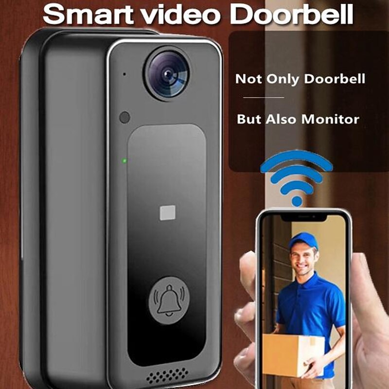 Smart Video Doorbell WiFi Wireless Intercom Door Ring Camera Bell Security Wide Angle Two-way Talk
