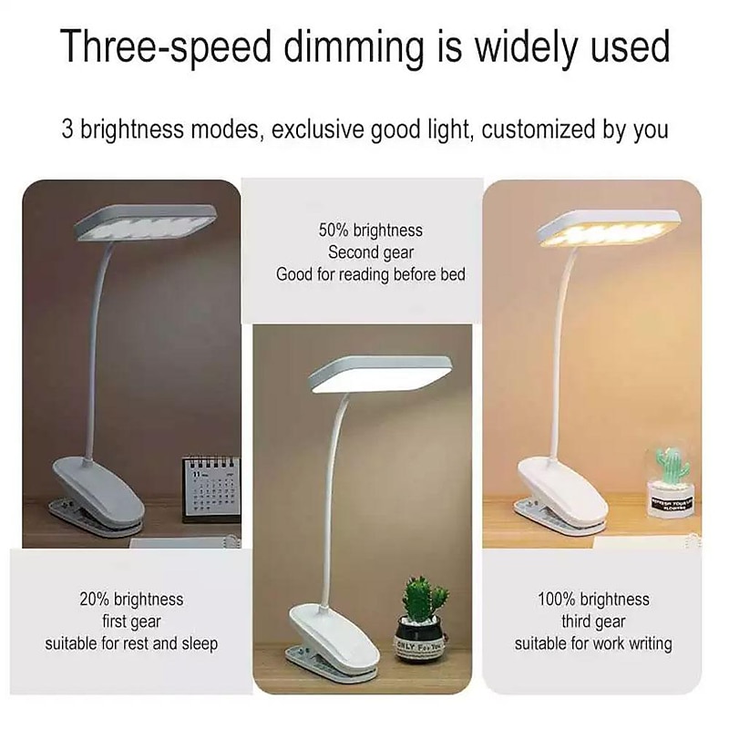 Touch Control Flexible Foldable Led Desk Lamp USB Plug Bedroom Night Lights Dimming Work Study Reading Clip-on Table Lamps for Eyes Protection3