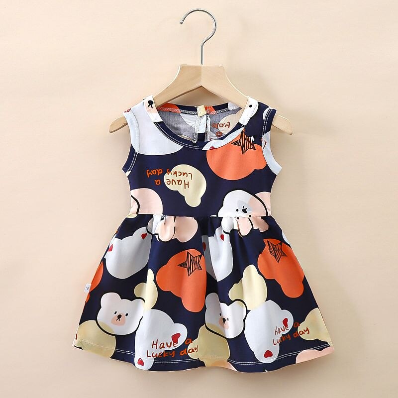Kids Girls' Dress Cartoon Sleeveless School Active Daily Cotton Above Knee Summer Dress Spring Fall 7-13 Years3