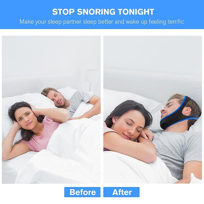 Anti Snoring Devices, 2023 New Anti Snoring Chin Strap Effective Snore Chin Strap for Men Women, Adjustable and Breathable Anti Snore Devices Snoring Reduction Stop Snoring Aids for Better Sleep2