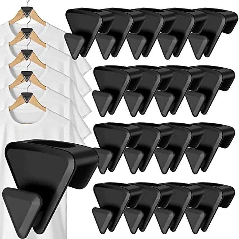 12pcs Space-Saving Closet Organizers & Storage Shelves - Triple Your Closet Space with As Seen On TV Hanger Connectors!
