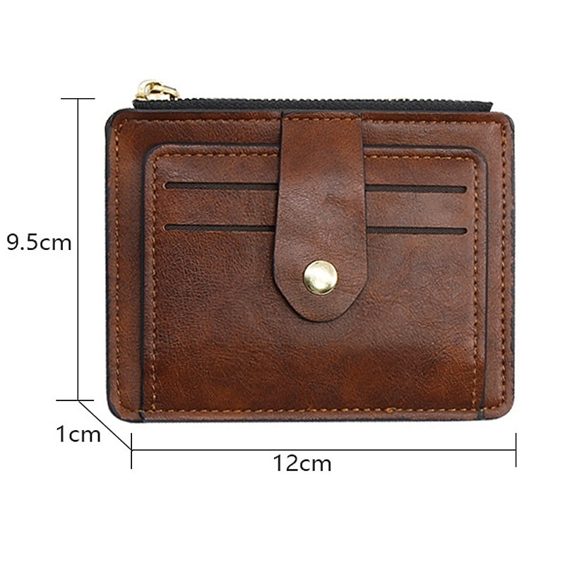 Slim Card Holder Front Pocket RFID Blocking Minimalist Wallet for Women Men PU Leather Wallet 6 Colors3