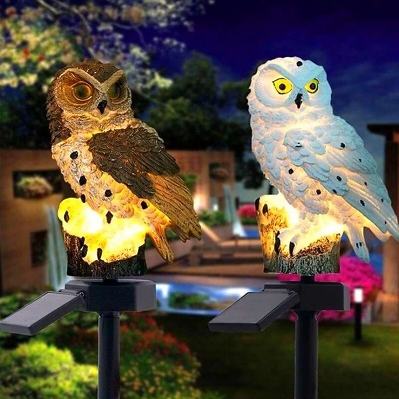 Solar Powered Garden Lights Owl Parrot Lawn Light Solar Lights Waterproof Solar Led Light Outdoor Decoration Solar Lamp Led Lights2