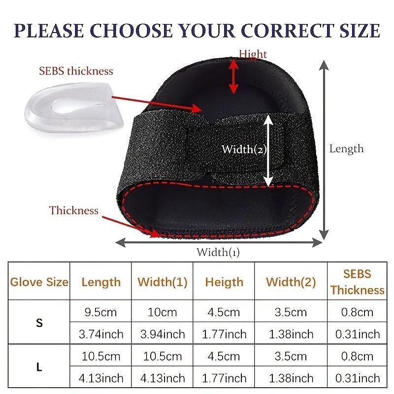 1pair Heel Brace With Hook And Loop Fastener, Breathable Heel Cushions, Heel Cups With Gel Pads For Women Men2