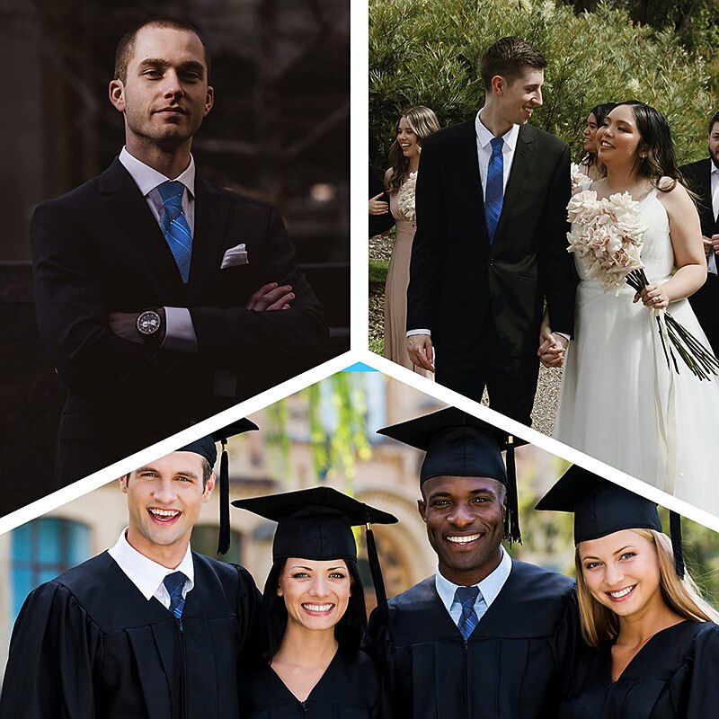 Men's Neckties Zip Tie Men Ties Zipper Tie Bow Striped Wedding Birthday Party2