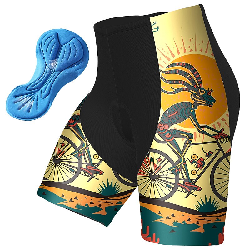 Men's Graphic Funny Cycling Shorts Bike Padded Shorts / Chamois Bottoms Mountain Bike MTB Road Bike Cycling Sports 3D Pad Quick Dry Moisture Wicking Breathable Yellow Pink Spandex Clothing Apparel4