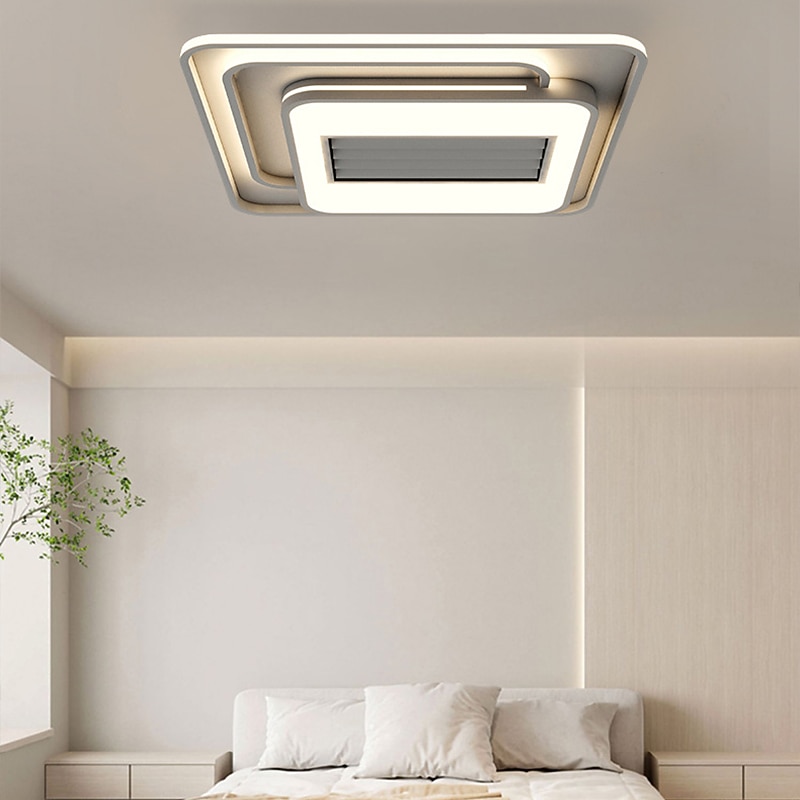 Bladeless Ceiling Fans Circle Design App & Remote Control Dimmable 6 Wind Speeds Modern Ceiling Fan for Bedroom, Living Room, Small Room 110-240V2