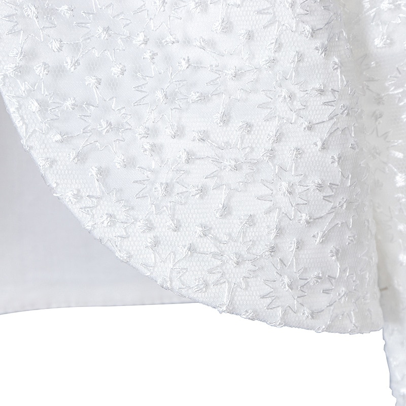 Kids Girls' Blazer Solid Color Fashion Rivet Lace Performance Cotton Coat Outerwear 3-13 Years Summer White3