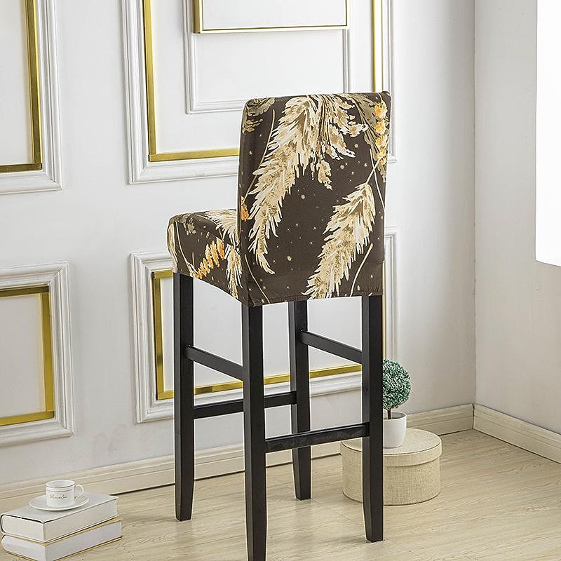 Stretch Bar Stool Cover Pub Counter Stool Chair Slipcover for Dining Room Cafe Furniture Seat Cover Stretch Protectors Non Slip with Elastic Bottom2