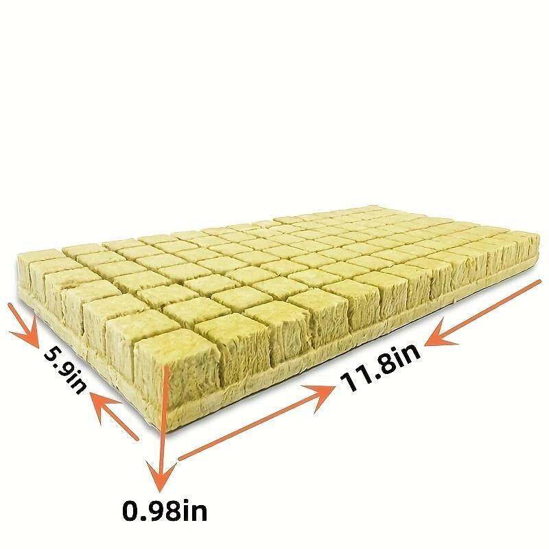 100pcs/bag Mini Compress Base Practical Rockwool Cubes Multifunction Media Blocks Garden Hydroponic Grow Soilless Cultivation 25x25x25mm3