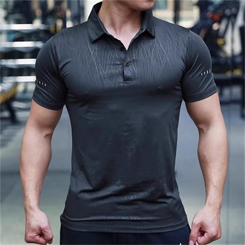 Men's Polo Shirt Golf Shirt Casual Holiday Classic Short Sleeve Fashion Basic Plain Classic Summer Regular Fit Black White Grey Polo Shirt4