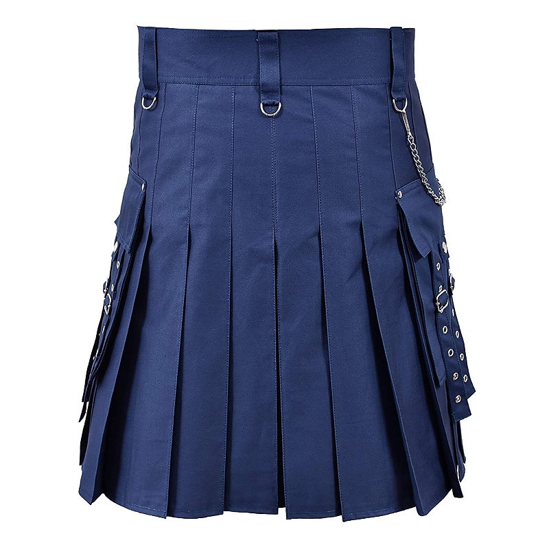 Scottish Utility Kilts for Men Linen Pleated Kilt Retro Vintage Medieval Punk Gothic Steampunk4