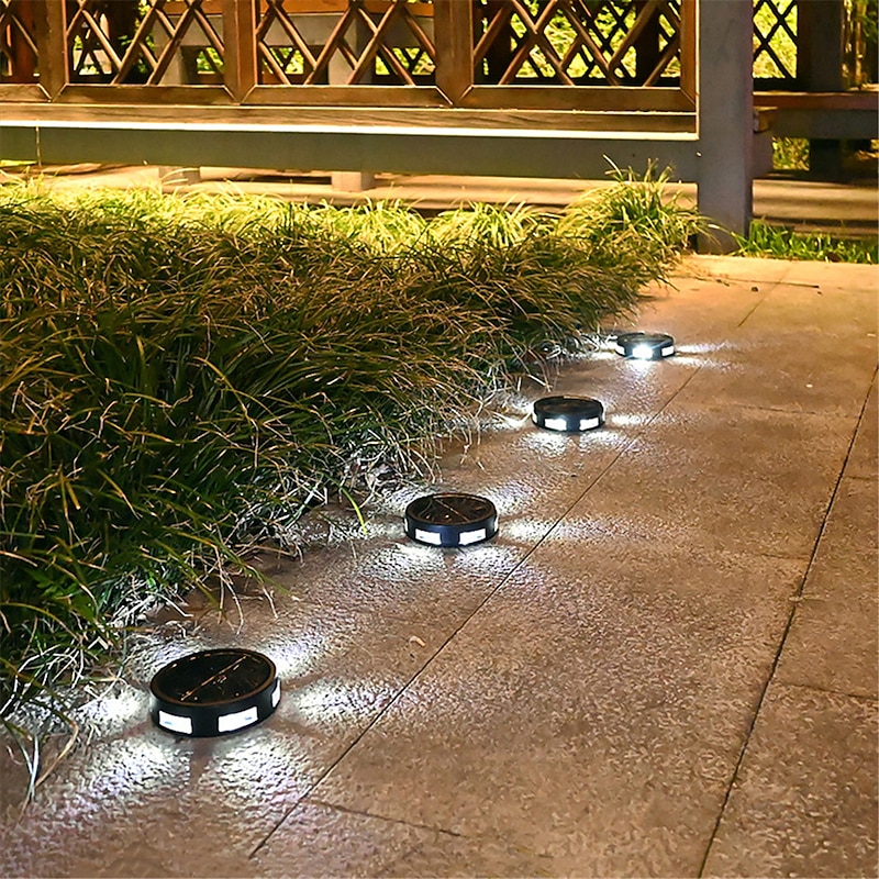 Solar Ground Lights  Wall Lamp 6 LEDs Outdoor Garden Landscape Lamp Lawn Pathway Yard Deck Patio Walkway Sunlight Waterproof4