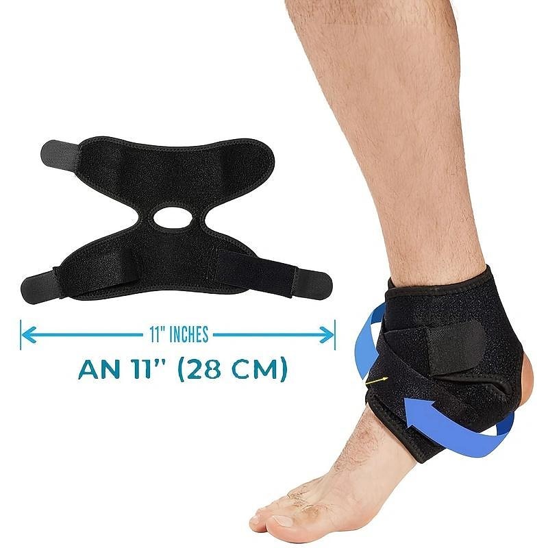 1pc Ankle Support Brace (measurement 11in), Breathable Neoprene Sleeve, Adjustable Wrap, Ankle Stabilizer For Men And Women2
