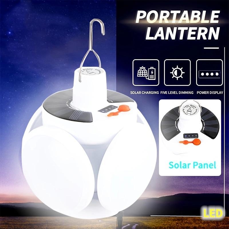 Solar Outdoor Folding Light Rechargeable Night Light for Outdoor Camping Emergency Lights