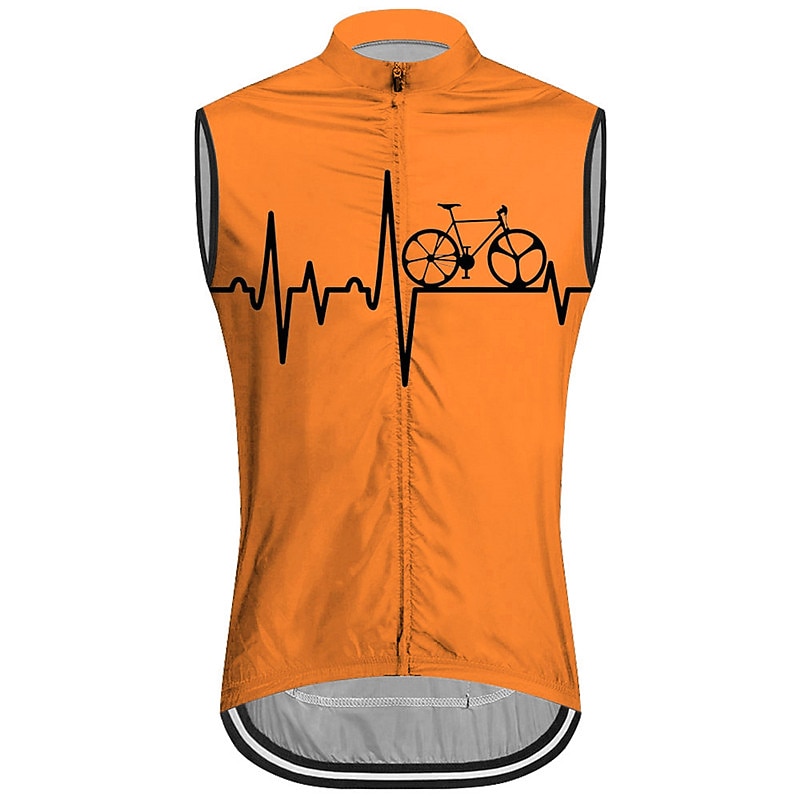Men's Cycling Vest Cycling Jersey Graphic Sleeveless Bike Vest / Gilet Jersey Top with 3 Rear Pockets Mountain Bike MTB Road Bike Cycling Quick Dry Back Pocket Moisture Wicking Breathable Sports4