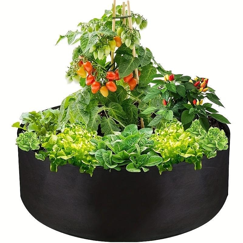 Extra Large Fabric Raised Planting Bed Round Flower Pot Planter Bag Garden Bed Bag Herb Flower Vegetable Plant
